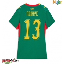 Camiseta Senegal Iliman Ndiaye #13 Visitante Equipación para mujer Mundial 2026 manga corta